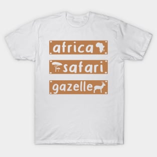 Africa safari gazelle design saying horn bearer T-Shirt